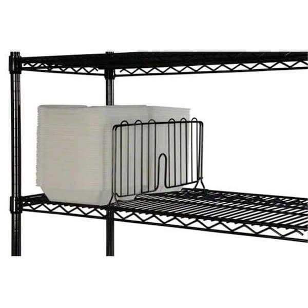 Focus Foodservice Focus Foodservice FSD24BK 24 in. x 8 in. h black epoxy shelf dividers FSD24BK - main